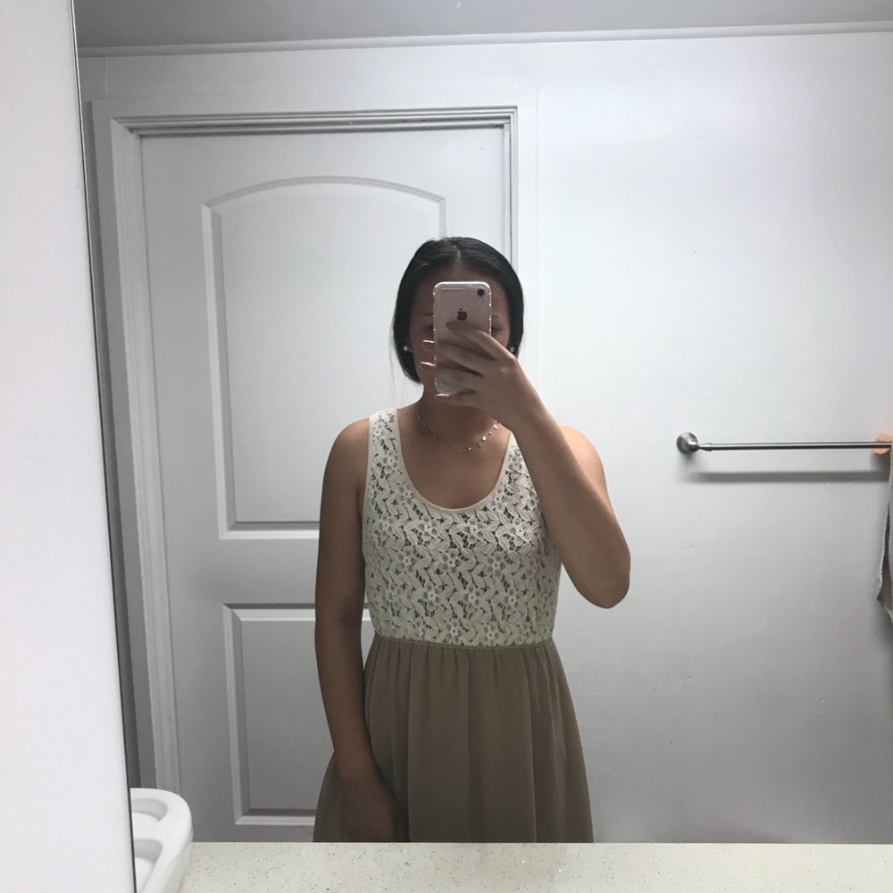Nude high low dress